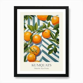 Marche Aux Fruits Kumquats Fruit Summer Illustration 1 Art Print