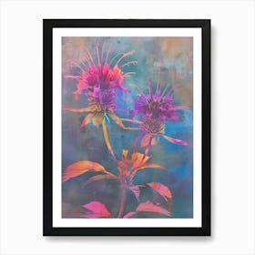 Iridescent Flower Bee Balm 1 Art Print