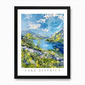 Lake District Colourful Abstract Art Print Art Print