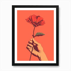 Flower In Hand Art Print