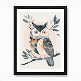 Charming Nursery Kids Animals Owl 2 Art Print