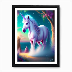 Unicorn In The Forest Art Print