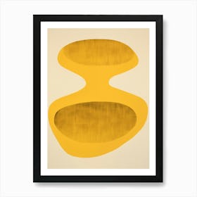 Yellow Abstract Painting Poster