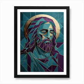 Geometric Jesus Art Print