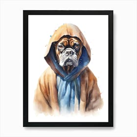 Boxer Dog As A Jedi 1 Art Print