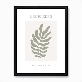 Cream & Sage Les Fleurs Art Print