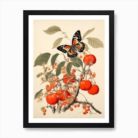 Phoebefy Ukiyo E Paintings Japanese Art Style Of Butterflies Art Print