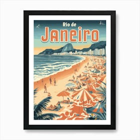 Aihrgdesign A Classic 1960s Travel Poster For Rio De Janeiro 1 Art Print