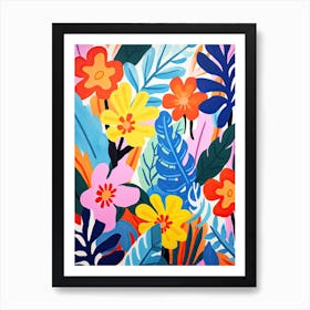 Petal Harmony; Matisse Style Floral Elegance Flower Art Print