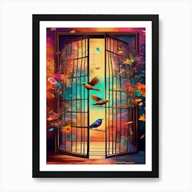 Bird Cage Painting Art Print