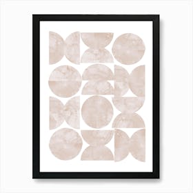 Geometry watercolor circles 8 Art Print