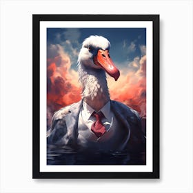 Goose In A Suit Art Print