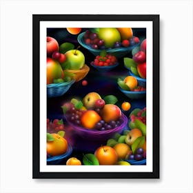 Fruit Wallpaper Art Print