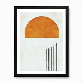 Sunset, Minimalist, Bauhaus Art Print