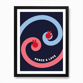 Arms Peace And Love Art Print