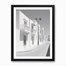 Hammamet, Tunisia, Black And White Photography 2 Art Print