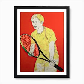 Tennis Pop Art 2 Art Print