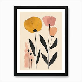 Lyon Flower Market Boho Minimalist Style Art Print