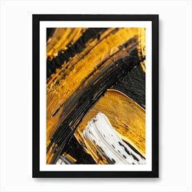 Abstract Gold And Black Painting 26 Art Print