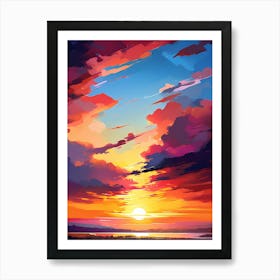 Sunset Painting 1 Art Print