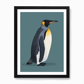 Emperor Penguin Grytviken Minimalist Illustration 2 Art Print