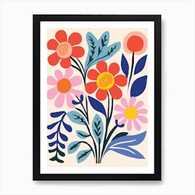 Flowers And Leaves 1 Art Print