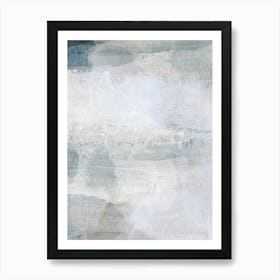 Abstract Blue And Cream Art Print