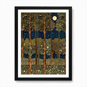 William Morris Night In The Woods 9 Art Print