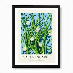 Marche Aux Legumes Garlic Scapes Summer Illustration 6 Art Print