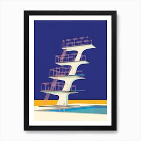 Diving Tower Art Print