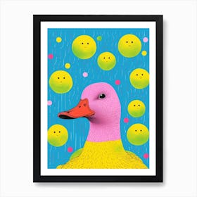 Duckling & Dots Circle 2 Art Print