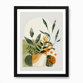 plants and leaves 1 Art Print