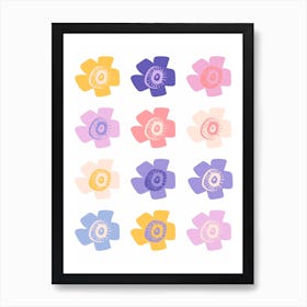 Japanese Flower Composition Art Print