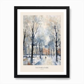 Winter City Park Poster Victoria Park London 2 Art Print