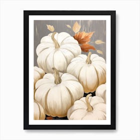 Neutral Pumpkin Painting 1 Art Print
