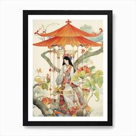 Pagoda Lady Art Print