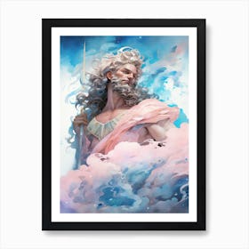  A Watercolor Of Poseidon 7 Art Print