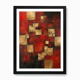 Abstract Red Painting Art Print