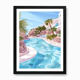 Illustration Of A Swimming Pool 2 Art Print