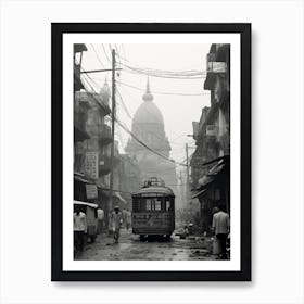 Kolkata, India, Black And White Old Photo 1 Art Print