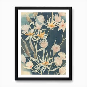 Sea Lily Vintage Graphic Watercolour Art Print