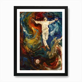 Jesus In The Clouds Art Print