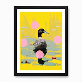 Duck Yellow Collage Art Print