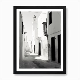 Essaouira, Morocco, Black And White Photography 1 Art Print