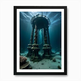 Underwater Ruins-Reimagined Art Print