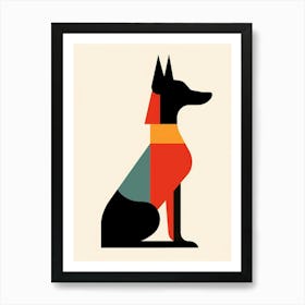 Dog Minimalist Abstract 8 Art Print