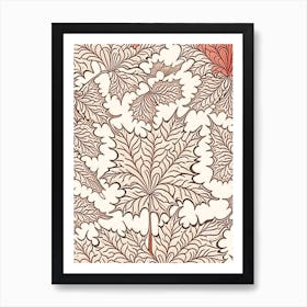 Maple Leaf Leaf William Morris Inspired Art Print