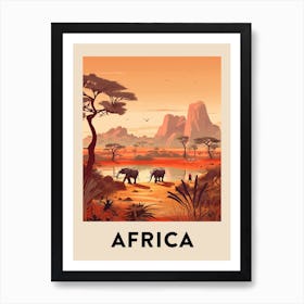 Vintage Travel Poster Africa 7 Art Print