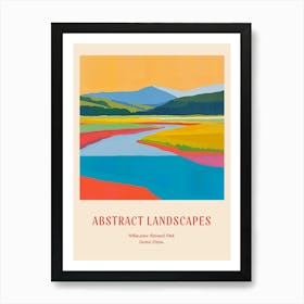 Colourful Abstract Yellowstone National Park 1 Poster Art Print