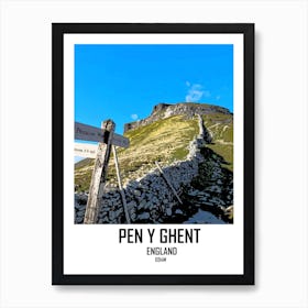 Pen Y Ghent, Mountain, Yorkshire Dales, 3 Peaks, Nature, Art, Wall Print Art Print